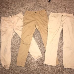 ALL 3 pairs of khaki pants